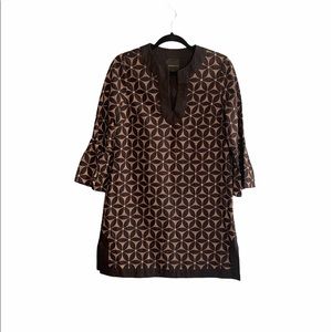 Anna Sui Anthropologie Embroidered Tunic Dress Size 4 Whimsigoth boho y2k
